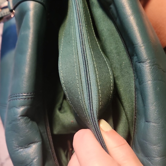 Soprano leather teal bag - Picture 8 of 11